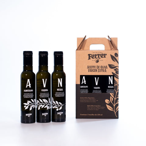 Kiste mit 3 Flaschen Natives Olivenöl Extra - Ferrer